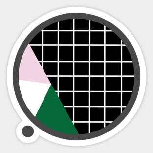 Grid Circle Sticker